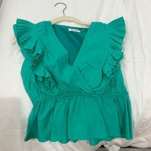 Day + moon greenish blue shirt